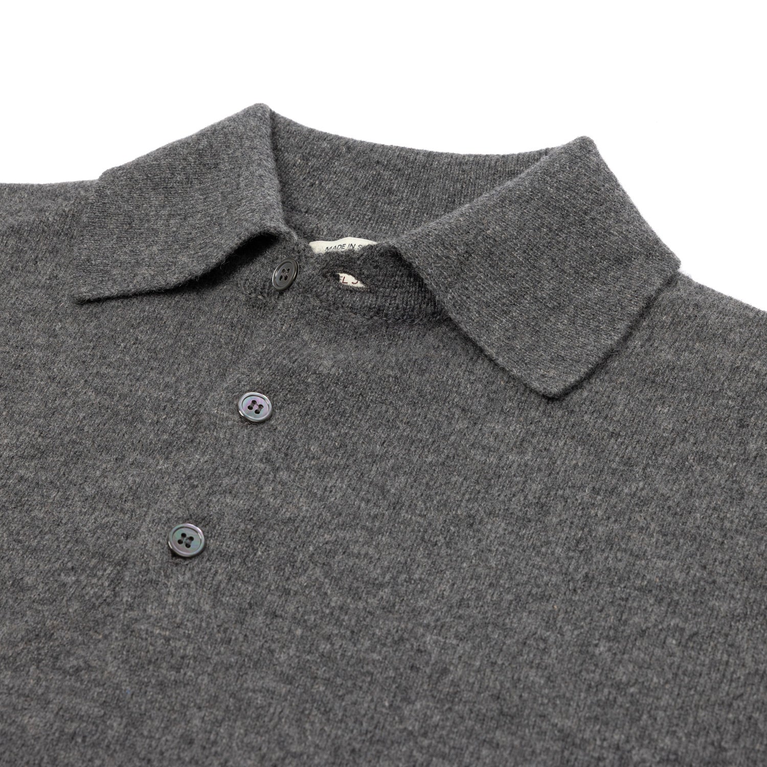 MJ Exclusive: Polo Sweater "Rob Howard" made from pure Geelong Lambswool - 2 Ply